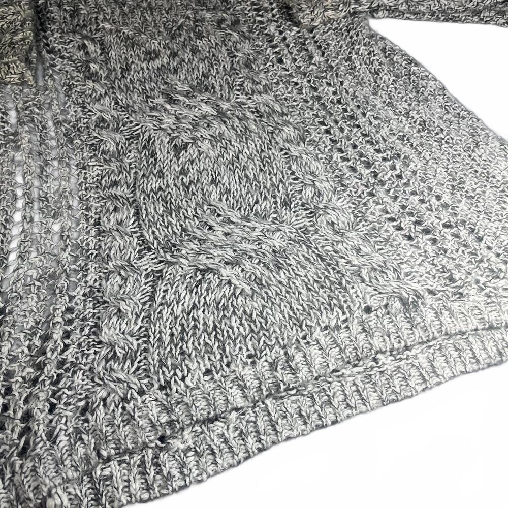 Free People Womans Small $95 Cable Knit Sweater Gray pegasus west end Pullover - Picture 5 of 9